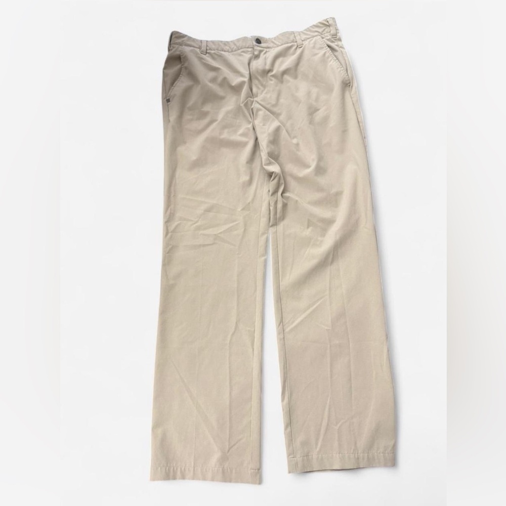 Adidas Athletic Stretch 35x34  Men's Performance Golf Trousers tan pants